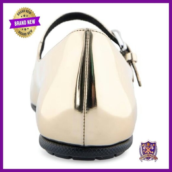 Women's Flats with Hidden Wedge, Strap Buckle Closure, Comfort Fit - Picture 4 of 8